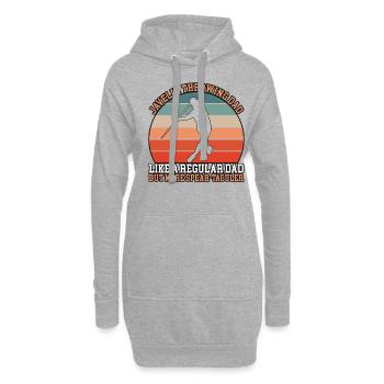 Javelin Throwing Dad - Hoodie-Kleid - Grau meliert - Vorne