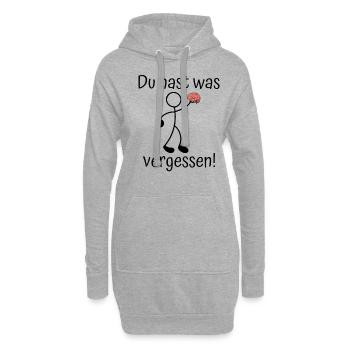 Du Hast Was Vergessen Hirn Sarkasmus Gehirn - Hoodie-Kleid - Grau meliert - Vorne
