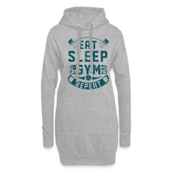 Gym Fitness Training Musculation Musculier Muscle - Sweat-shirt à capuche long Femme - gris chiné - Devant