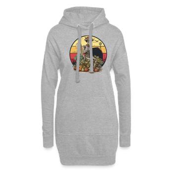 Gärtnerin Gartenpflanzen lustiges Gärtner - Hoodie-Kleid - Grau meliert - Vorne