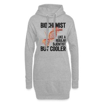 Biochimiste comme un scientifique ordinaire - Sweat-shirt à capuche long Femme - gris chiné - Devant