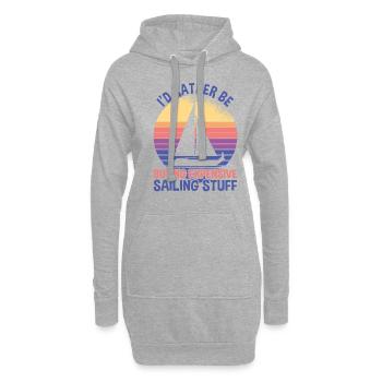 Acheter des trucs de voile coûteux - Sweat-shirt à capuche long Femme - gris chiné - Devant