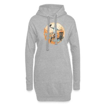 Disc Golf Player Disc Golfer Game Drôle de fête des pères - Sweat-shirt à capuche long Femme - gris chiné - Devant
