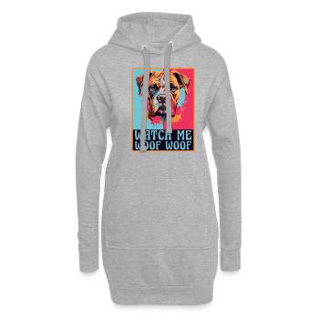 Boxer-Hunderasse Boxer-Hunde Zubehör Hundehalter - Hoodie-Kleid - Grau meliert - Vorne