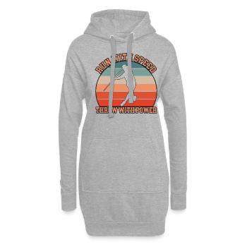 Speerwerfer Design - Hoodie-Kleid - Grau meliert - Vorne