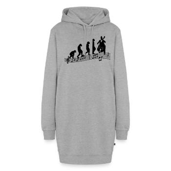 Cellospieler Cellist-Musiker Collo-Musik Evolution - Hoodie-Kleid - Grau meliert - Vorne