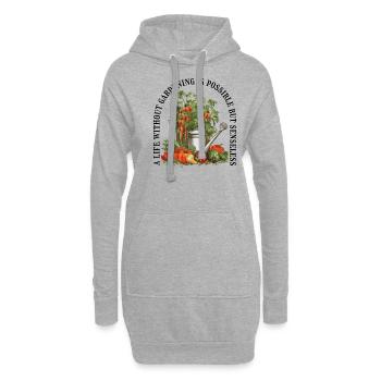 Gärtnerin Gartenpflanze Hobbygärtner Floristin - Hoodie-Kleid - Grau meliert - Vorne