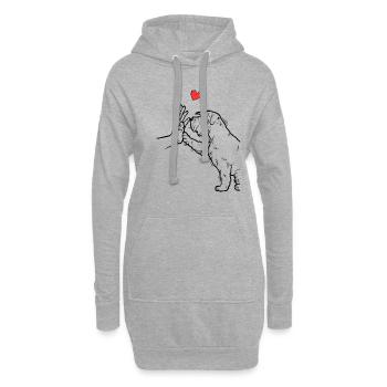 Miniature Schnauzer Niedlicher Miniature - Hoodie-Kleid - Grau meliert - Vorne