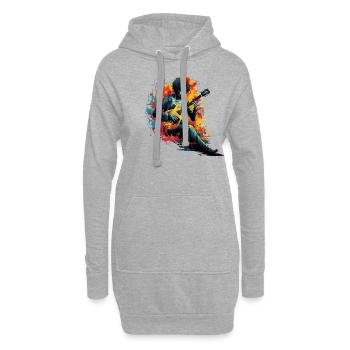 Gitarristen E-Gitarren Akustik-Gitarre Colorful - Hoodie-Kleid - Grau meliert - Vorne