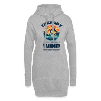 Wingfoil-Surfer Wingfoiling Zubehör Wing-Foiling - Hoodie-Kleid - Grau meliert - Vorne
