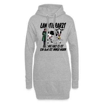 « Peu importe à quel point il fait froid » Vétérinaire de campagne - Sweat-shirt à capuche long Femme - gris chiné - Devant
