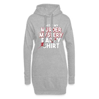 Murder Mystery Dinner joue la victime - Sweat-shirt à capuche long Femme - gris chiné - Devant