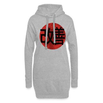Hiragana Katakana Kaizen-methode Kaizen - Hoodie-Kleid - Grau meliert - Vorne