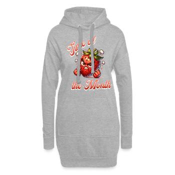 Zeit Des Monats Erdbeerwoche Periode Menstruation - Hoodie-Kleid - Grau meliert - Vorne