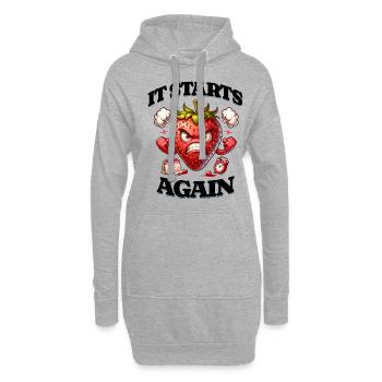 Es Beginnt Wieder Periode Menstruation - Hoodie-Kleid - Grau meliert - Vorne