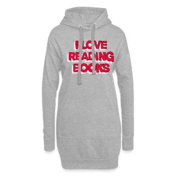 Bücher lesen - Hoodie-Kleid - Grau meliert - Vorne
