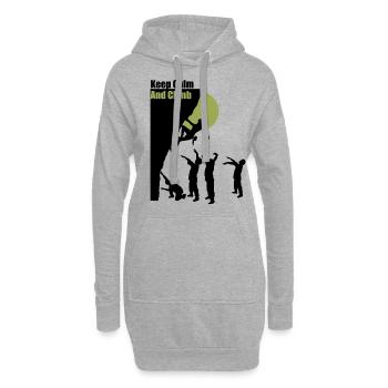 Bergsteiger - Hoodie-Kleid - Grau meliert - Vorne