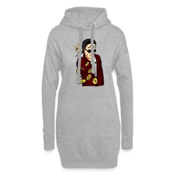 Satoshi Coin Drop –Bitcoin Crypto - Hoodie-Kleid - Grau meliert - Vorne