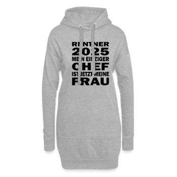 Ruhestand Rentner Pension Einziger Chef Meine Frau - Hoodie-Kleid - Grau meliert - Vorne