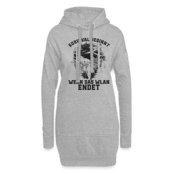 Équipement de bushcrafting Outdoor Survival - Sweat-shirt à capuche long Femme - gris chiné - Devant