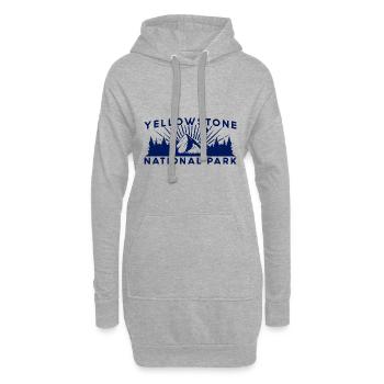 Fernweh Rucksacktourismus Draußen Geschenk - Hoodie-Kleid - Grau meliert - Vorne