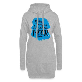 Meer Urlaub Abenteuer Reise Kreuzfahrt Geschenk - Hoodie-Kleid - Grau meliert - Vorne