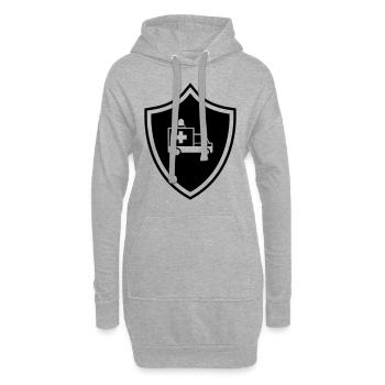 Krankenwagen Wappen Ambulance - Hoodie-Kleid - Grau meliert - Vorne