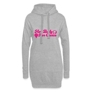 Rechte der Frauen Gleichberechtigung der Geschlech - Hoodie-Kleid - Grau meliert - Vorne
