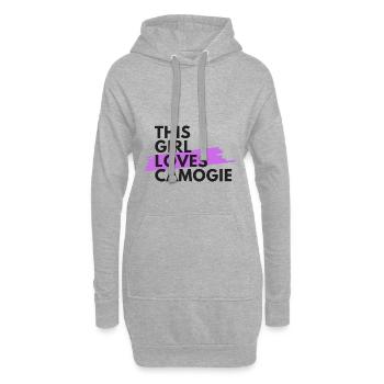 Dieses Mädchen liebt camogie - Hoodie-Kleid - Grau meliert - Vorne