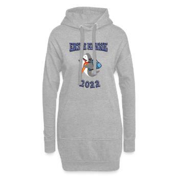 Geschenk zur Einschulung - Hoodie-Kleid - Grau meliert - Vorne