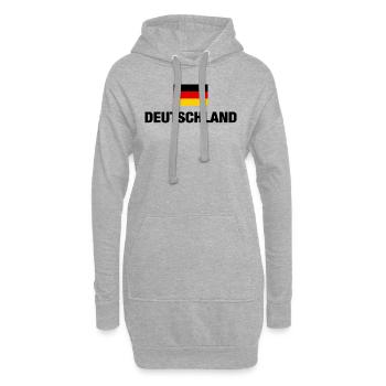 Deutschland deutsche Flagge deutsch Fahne Geschenk - Hoodie-Kleid - Grau meliert - Vorne