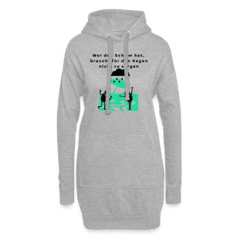 Lustiger Spruch Regen Weihnachtsgeschenk - Hoodie-Kleid - Grau meliert - Vorne