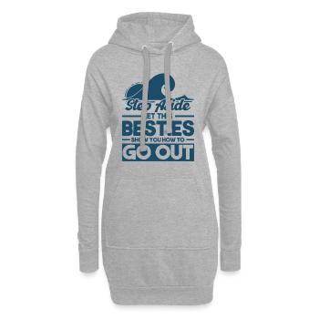 Besties Trip Urlaubsreise Urlaub Geschenk - Hoodie-Kleid - Grau meliert - Vorne