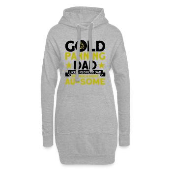 Goldwäscher Goldschürfer Goldgräber Geschenk - Hoodie-Kleid - Grau meliert - Vorne