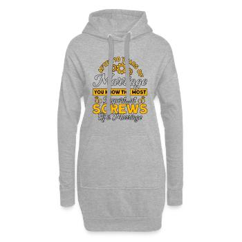 Rose Mariage 10 ans Cadeau de mariage - Sweat-shirt à capuche long Femme - gris chiné - Devant