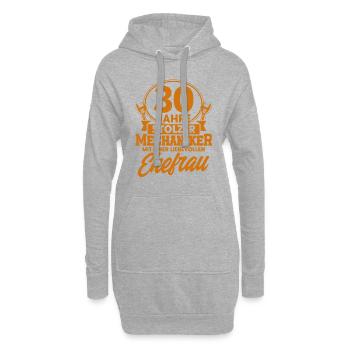 Perlenhochzeit Ehepaar 30. Hochzeitstag Geschenk - Hoodie-Kleid - Grau meliert - Vorne