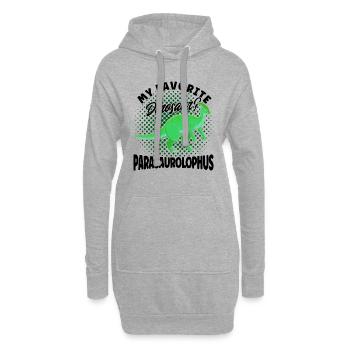 Parasaurolophus Dinosaurier Liebhaber Geschenk - Hoodie-Kleid - Grau meliert - Vorne