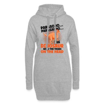 Parasaurolophus Dinosaurier Liebhaber Geschenk - Hoodie-Kleid - Grau meliert - Vorne