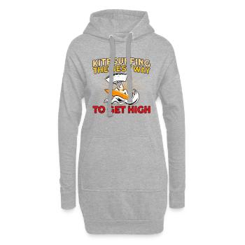 Kiteboarder La meilleure façon d’obtenir un cadeau élevé - Sweat-shirt à capuche long Femme - gris chiné - Devant