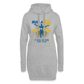 Semi-marathon Running Jogger Cadeau - Sweat-shirt à capuche long Femme - gris chiné - Devant