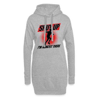 Joggen Laufen Läufer Geschenk - Hoodie-Kleid - Grau meliert - Vorne