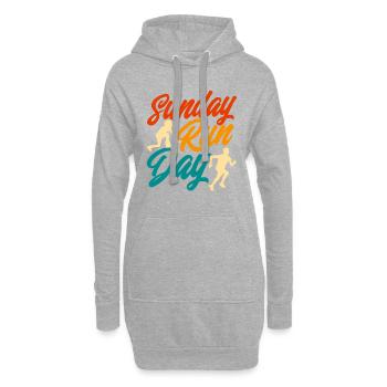Jogging Runner Semi-Marathon Cadeau - Sweat-shirt à capuche long Femme - gris chiné - Devant