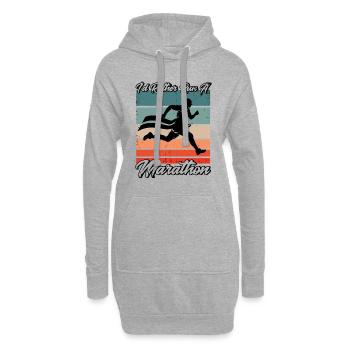 Jogging Running Jogger Cadeau - Sweat-shirt à capuche long Femme - gris chiné - Devant