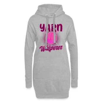Tricot Fil Tricot TricotEr Tissu Cadeau - Sweat-shirt à capuche long Femme - gris chiné - Devant