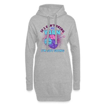 Tricot Fil Tricot TricotEr Tissu Cadeau - Sweat-shirt à capuche long Femme - gris chiné - Devant