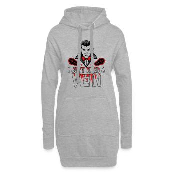 Horror Halloween Brauche eine Vene Gruselig - Hoodie-Kleid - Grau meliert - Vorne