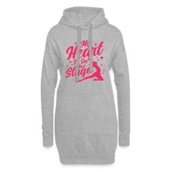 Ballett tanzen Ballerina Ballett Tanz Geschenk - Hoodie-Kleid - Grau meliert - Vorne