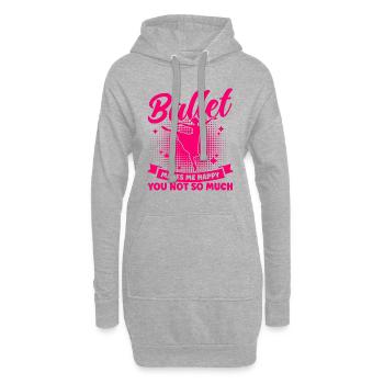 Ballerine Ballet Dancer Ballet Girls - Sweat-shirt à capuche long Femme - gris chiné - Devant