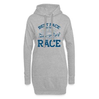 Traîneau Chien Traîneau Chien - Sweat-shirt à capuche long Femme - gris chiné - Devant