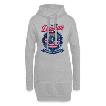 Équipe de football américain Foo - Sweat-shirt à capuche long Femme - gris chiné - Devant